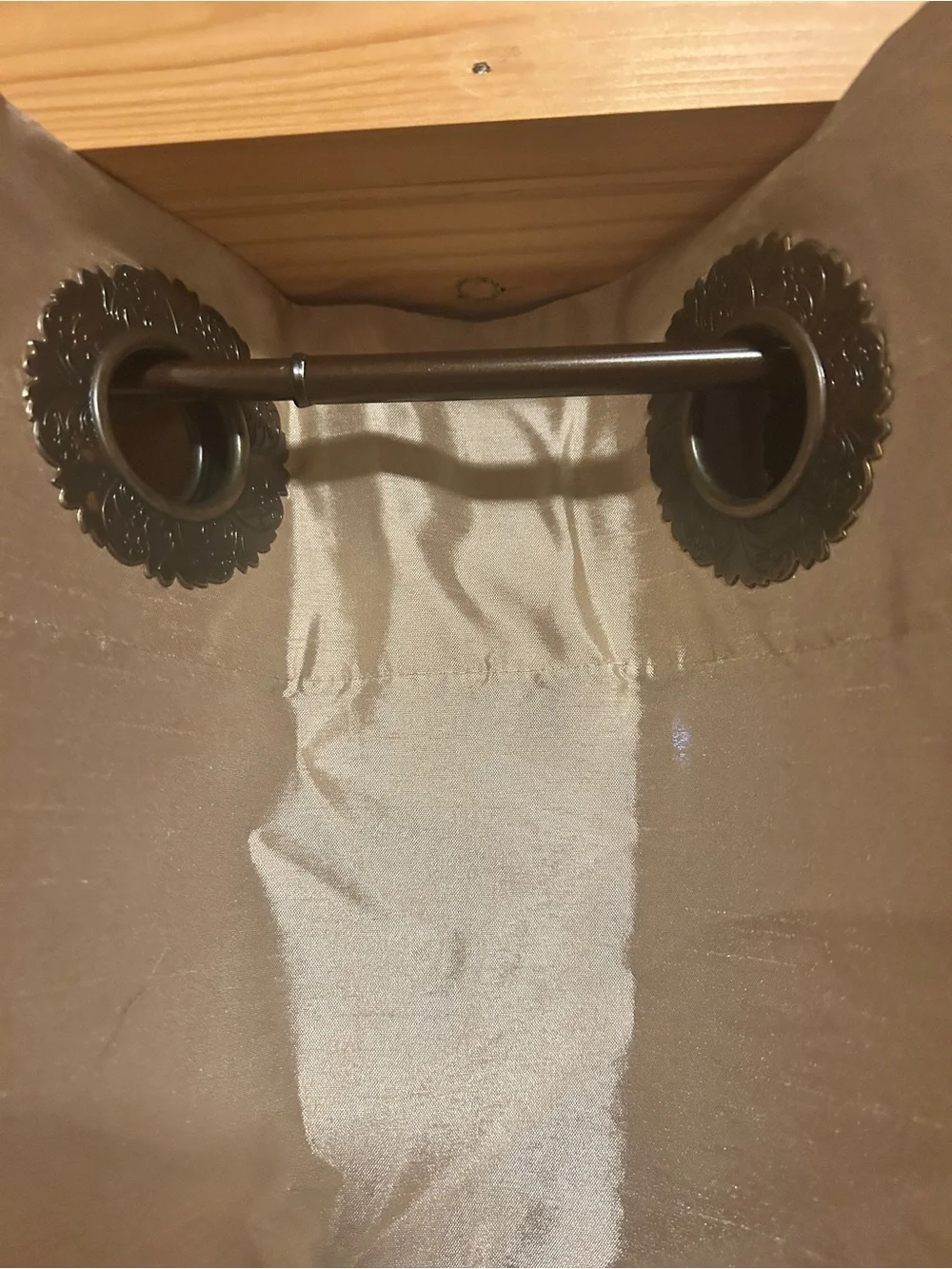 Gold Shimmer Grommet Top Curtains - Pair
